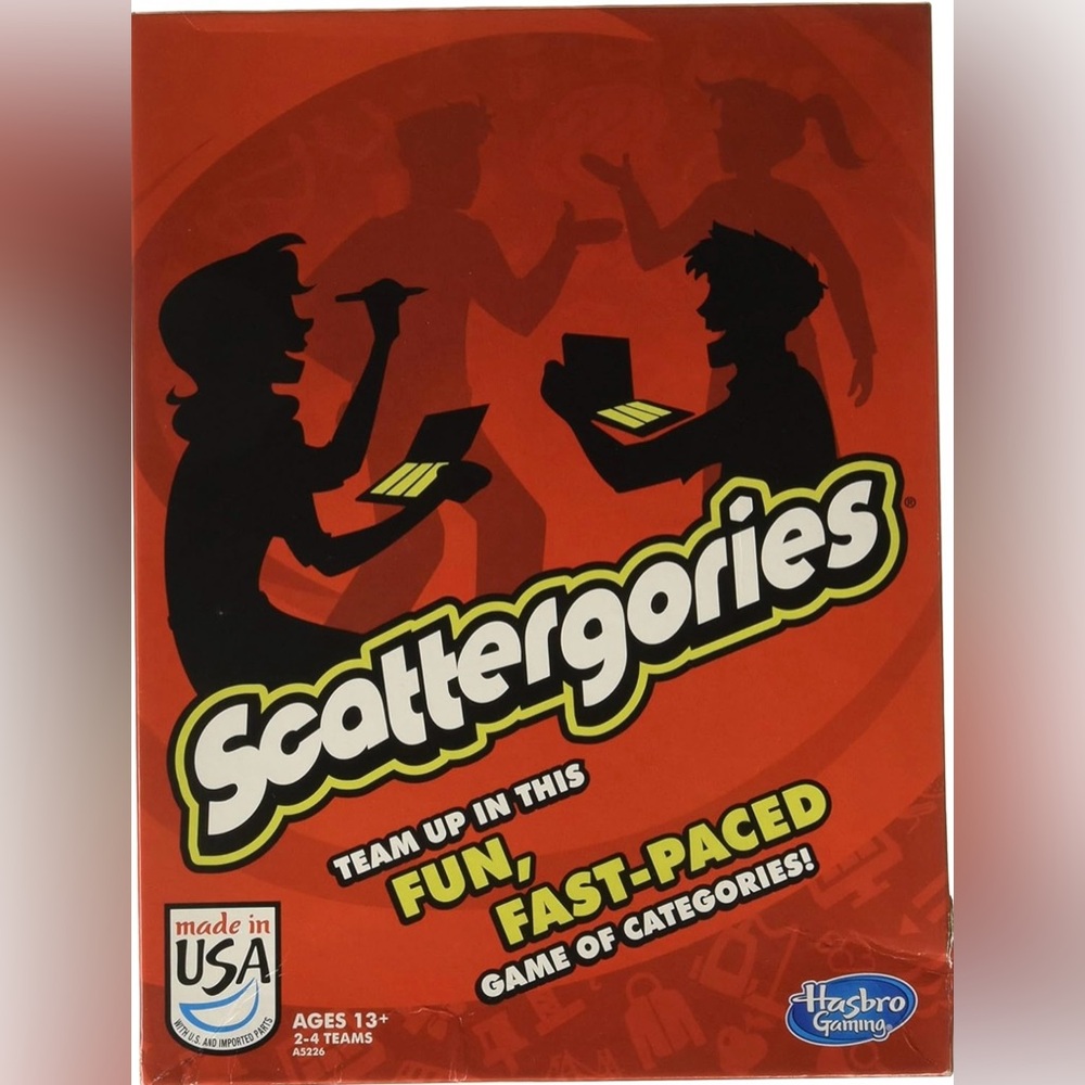 NIB Hasbro Scattergories Board Game Model Number A5226